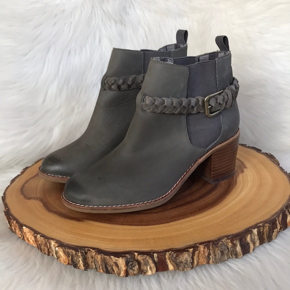 Sperry top-sider braided leather ankle booties